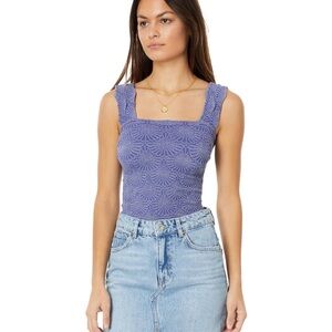 Free people love letter cami in amparo blue
